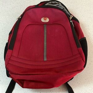 Swiss Gear Red And Black Backpack Lots Of Pockets airflow book bag
